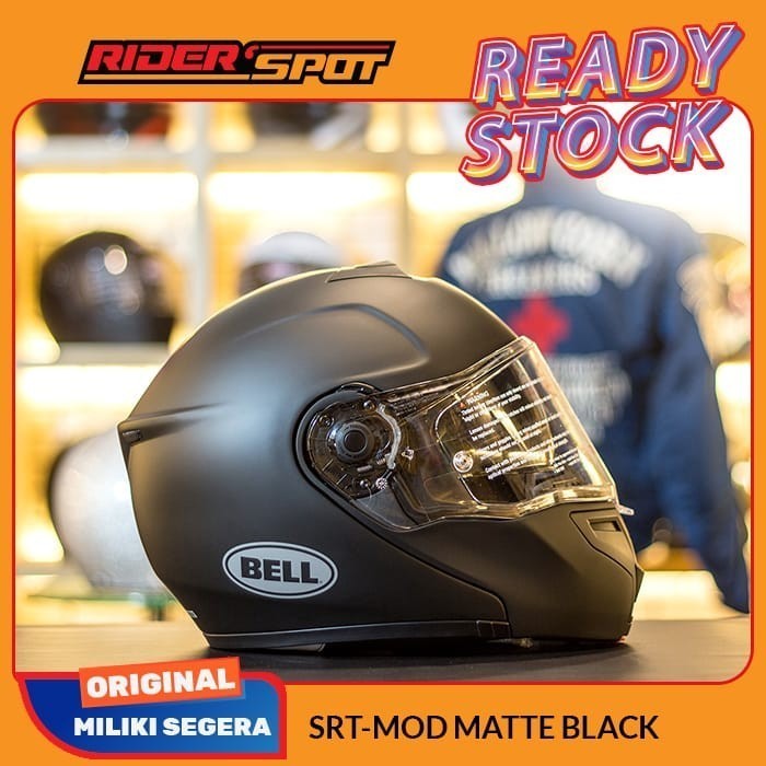 Helm Motor BELL SRT Modular Matte Black Mod Helmet Ori USA Touring