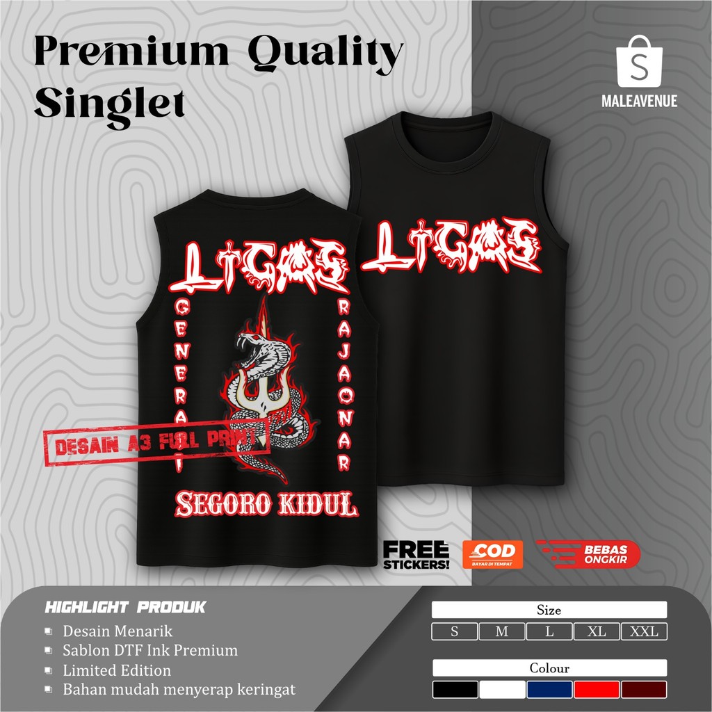 Kaos Singlet Pagar Nusa Generasi Raja Onar Ligas Segoro Kidul Desain Simpel
