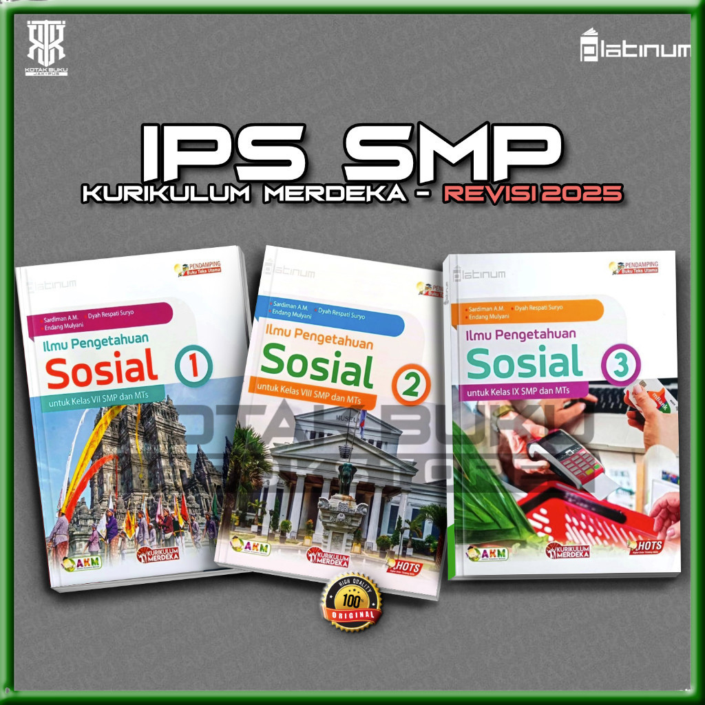 [ TS ] Buku IPS kelas 7 8 9 SMP Kurikulum Merdeka / IPS SMP / Platinum / Revisi 2026