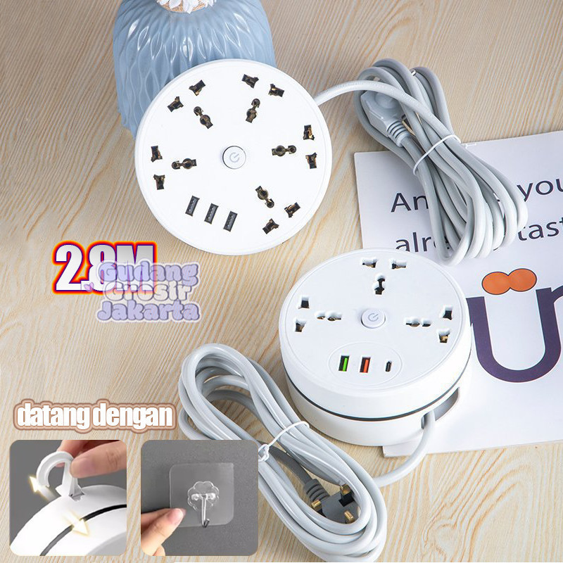 Colokan Listrik USB Smart Power Strip Steker Listrik USB Soket Strip Daya Pintar