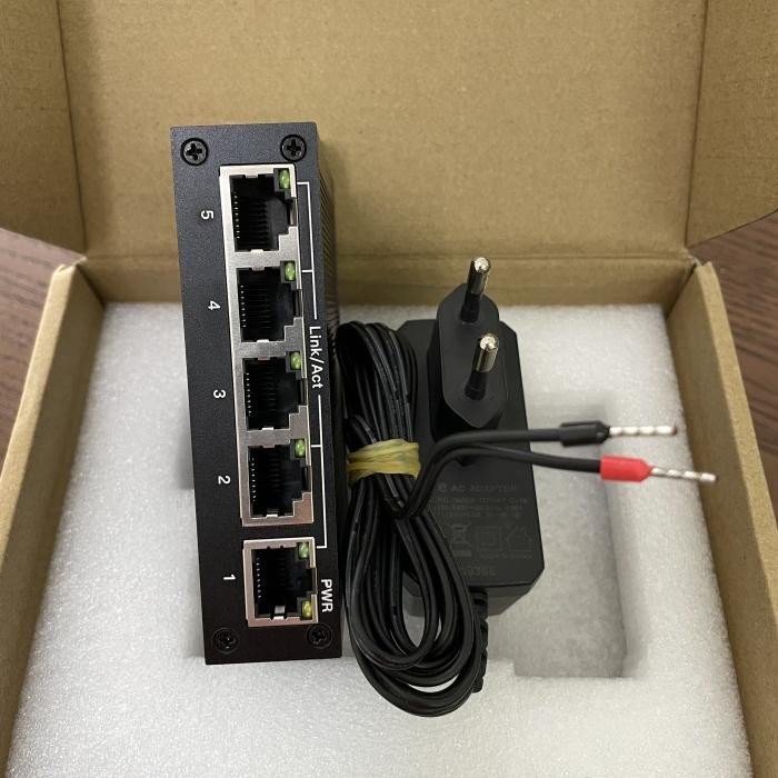 Diewu 5port Industrial Ethernet Switch with PSU