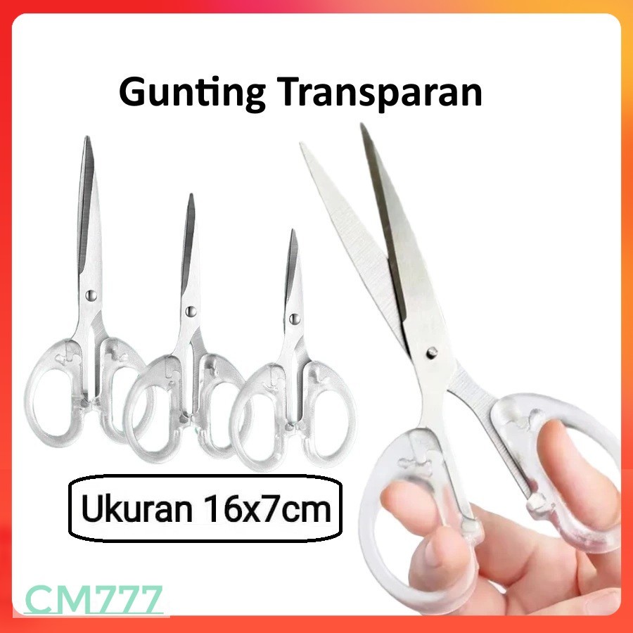 

Gunting Kertas Bening Transparan Multifungsi Tajam