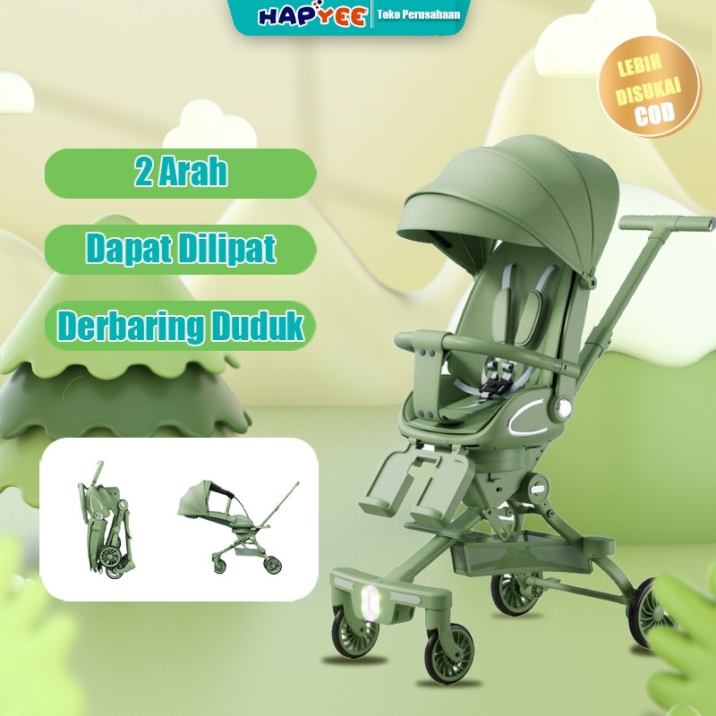 HAPYEE Kereta Dorong Bayi / Kereta Dorong Balita Lipat / Kereta Dorong Bayi 2 Arah