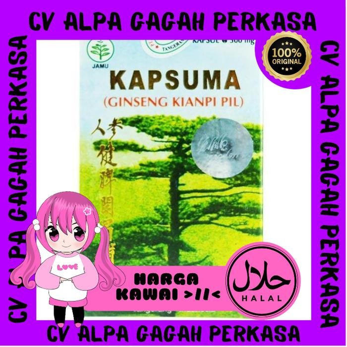 『Alpaa Stores CH』 Produk Terbaru Kianpi Kapsuma Ginseng Pil Obat Penggemuk Badan Packing Aman - Hija