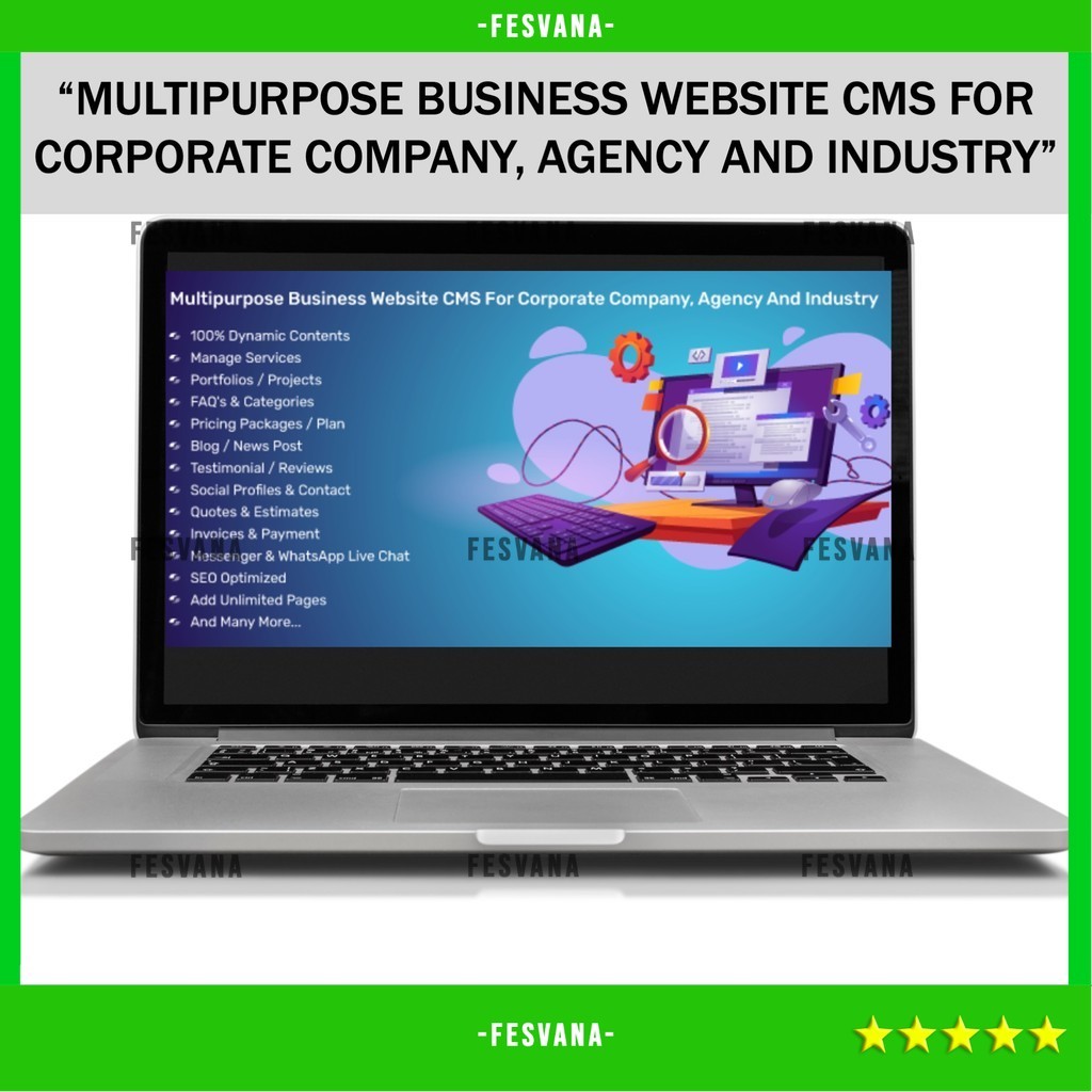 SOURCE CODE APLIKASI WEB MULTIPURPOSE BUSINESS WEBSITE CMS FOR CORPORATE COMPANY, AGENCY AND INDUSTR