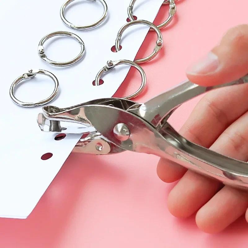 

Single Hole Puncher Capacity 6mm Diameter Hole Puncher Hand Paper Cutter Paper for Scrapbooking Tool Home Office School Supplies