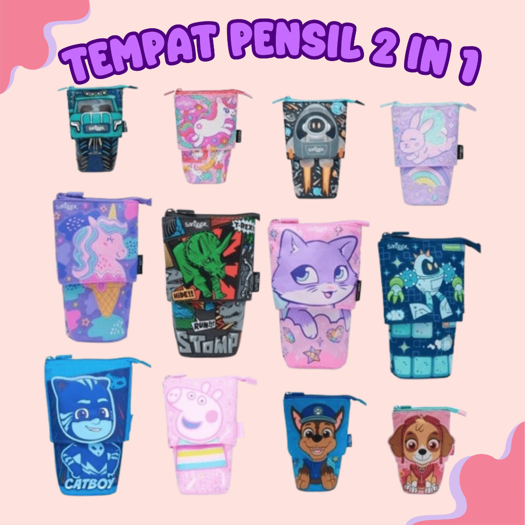 

YUMBENTO TEMPAT PENSIL 2IN1 ANAK KARAKTER TEMPAT PENSIL LUCU