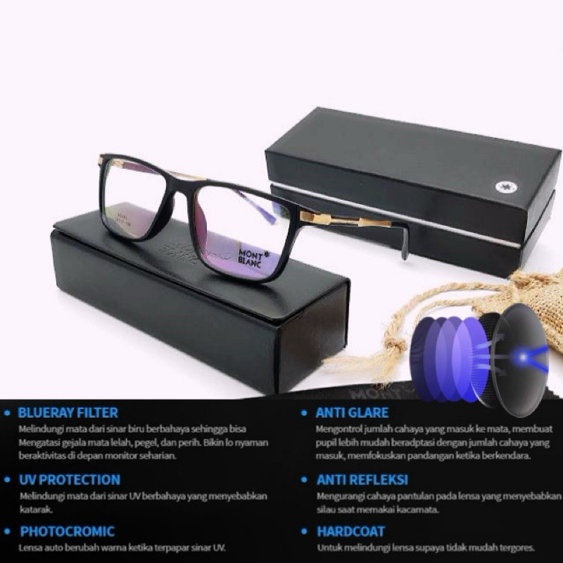 Frame kacamata pria sporty + lensa Photocromic / kacamata minus pria / kacamata minus photocromic / 