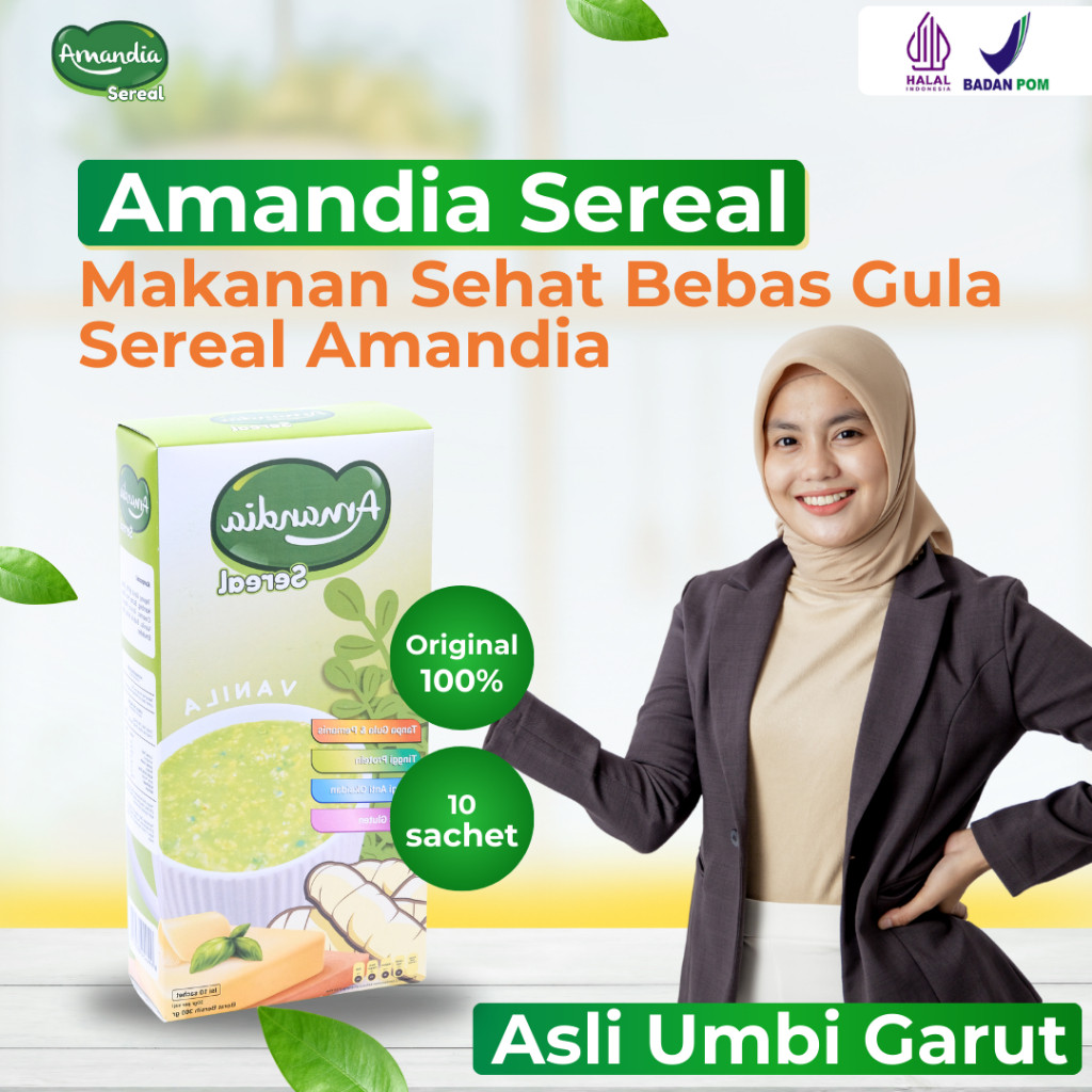 

Sereal Enak Amandia 300 gram Halal BPOM - Gluten Free, Aman Penderita Diabetes, Indeks Glikemik Rendah