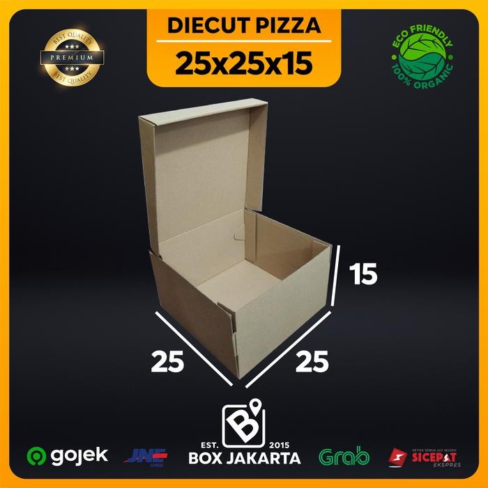 

KARDUS uk 25x25x15 CM Diecut Pizza Corrugated Packaging Box