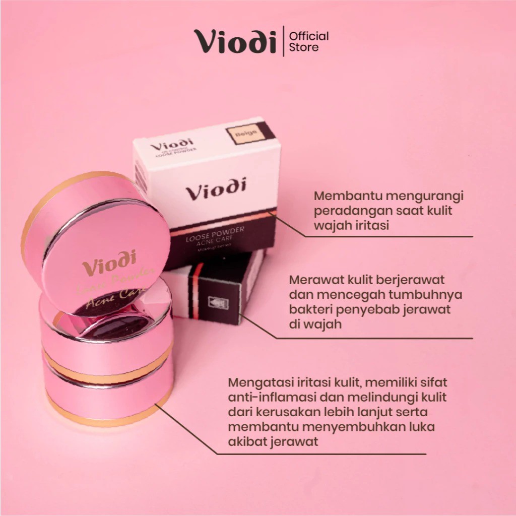 VIODI Acne Care - Acne-prone Loose Powder 15 gr - Bedak Tabur