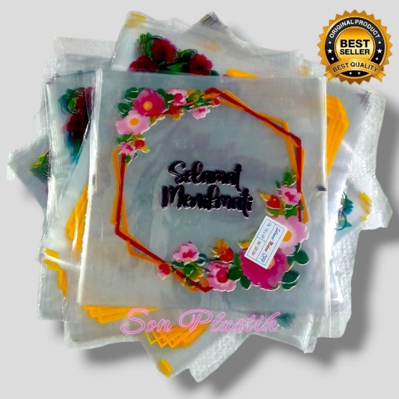 Selamat Menikmati 20x20/ Selamat Makan plastik 20x20 isi 50 pcs Premium