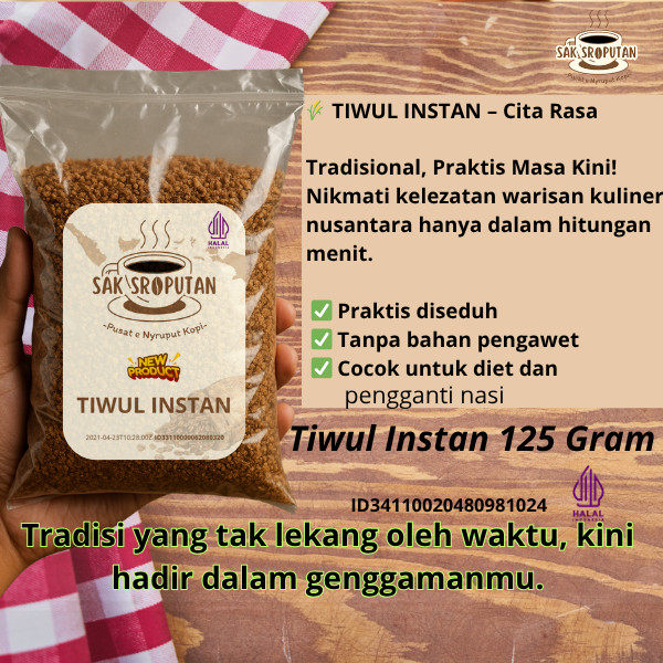 

Tiwul Instan 125 Gram halus pulen mantap beras oyek 125 Gram nasi singkong 125 Gram nasi tiwul kering nasi tiwul instan sego tiwul singkong oyek singkong SS01