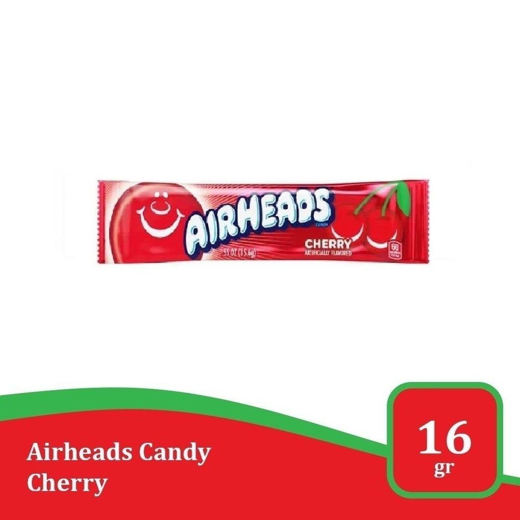 

AirHeads Cherry 0.55-Oz - permen rasa buah import USA