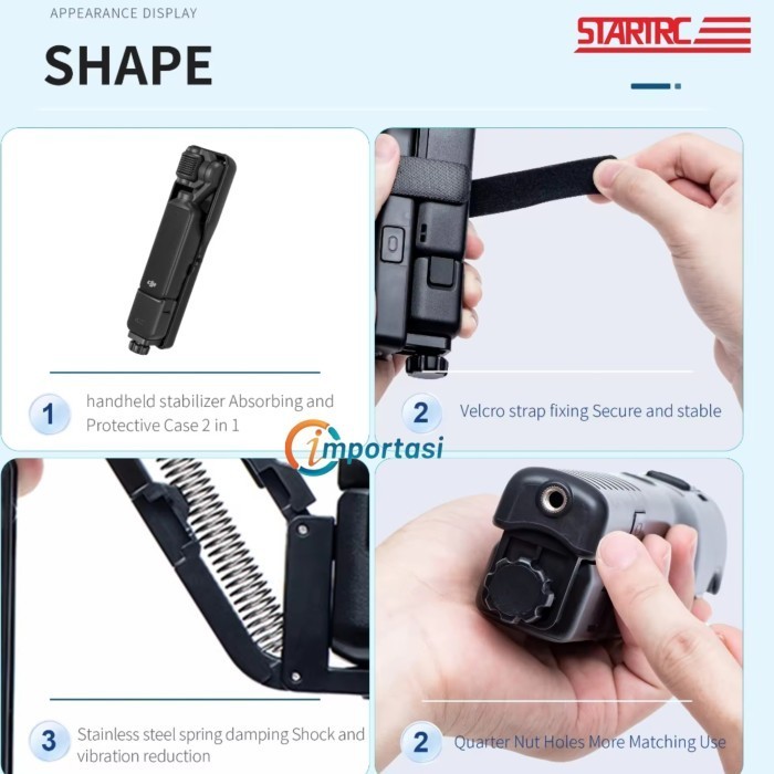 Startrc Z-Axis Handle Stabilizer Bracket for DJI POCKET 3 Anti Shock CaseCO