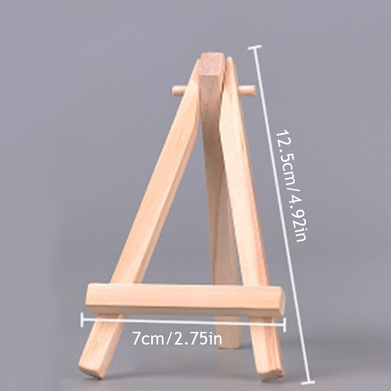 

Natural Wood Tripod Easel Mini Easel Frame Desktop Painting Shelf Card Stand Display Holder Table Name Card Stand Craft Holder