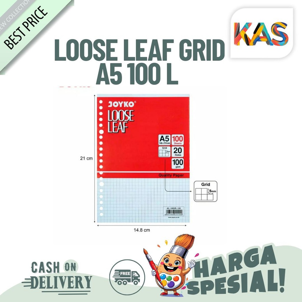 

Loose Leaf GRID Joyko A5 100 Lembar 100 Gsm Loose Leaf Kotak