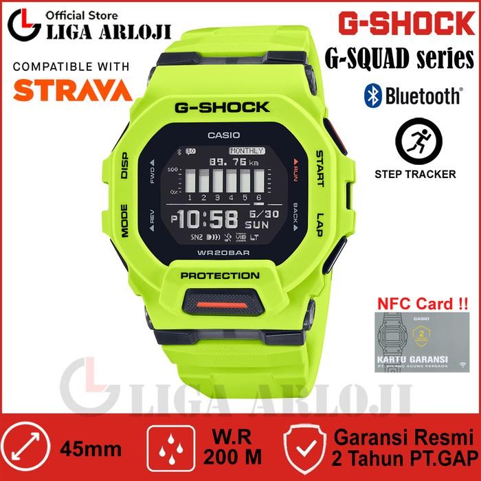 Casio G-SHOCK GBD-200-9DR Jam Tangan Pria Digital GBD200 G-SQUAD