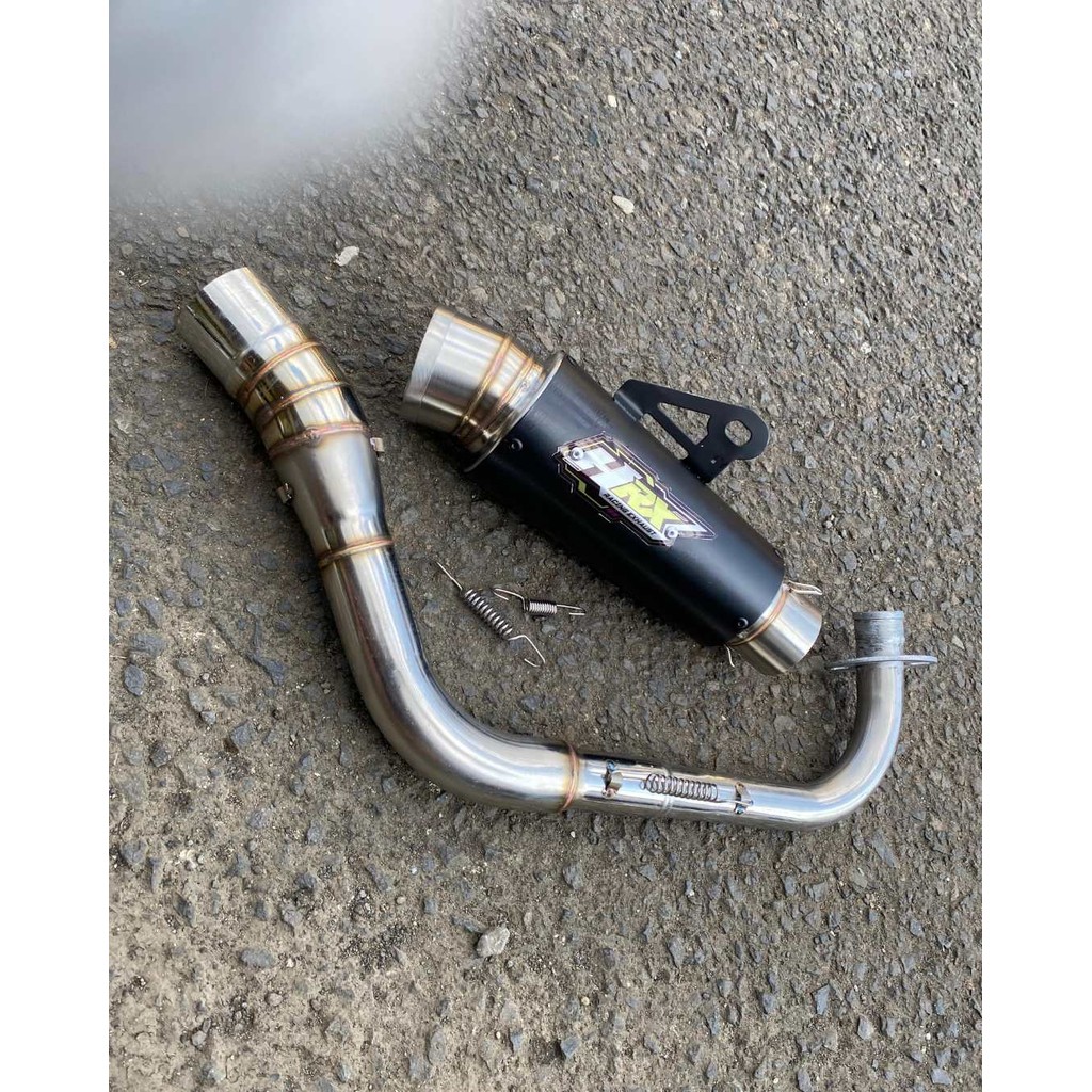 Silencer HRX Tipe JR3 Black Coating Stainless Inlet 50mm Knalpot Silincer Only