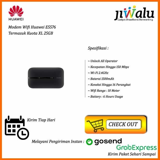  Modem Wifi Router Mifi Huawei E5576 Unlock FREE 25GB - ModemE5576+25GB