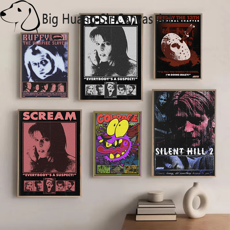 

Classic Horror Movies Films Cover Poster Horror Films Cinema Art Decor Canvas Painting Wall Decor Home Room Aesthetic Decoration
