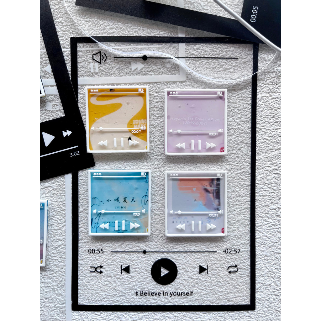 

Music Player Fire Seal Copper Head Multi-Layer Special-Shaped Relief Kids DIY Toy Scrapbook Envelope Invitation Wax Seal Stamp