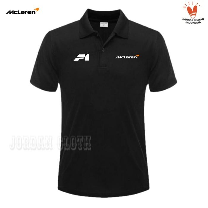 Polo shirt Tshirt Kaos Kerah McLaren Formula One F1 Kaos Mobil Polo Mobil Kaos Big Size Polo Big Siz