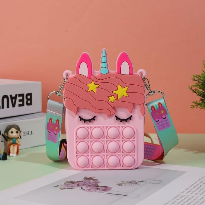 Tas Pop it Unicorn Jumbo - FUSCHIA