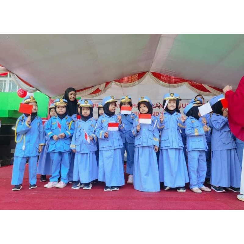 HIGH QUALITY seragam baju profesi anak TK AU angkatan Udara