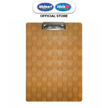 

IDOLMART Clipboard Kayu Hanaro A4 Penjepit Besi Papan Tulis Kertas Alas Menulis Kantor Bogor