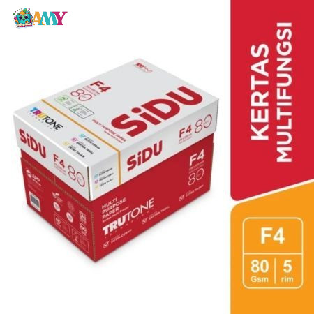 

Sidu Kertas Fotocopy 80 GSM F4 - 1 Box = 5 Rim Amy stasionary