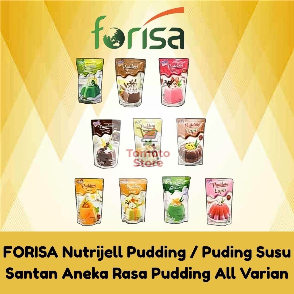 

✨ TOMOTOSTORE ✨ FORISA Nutrijell Pudding / Puding Susu Santan Aneka Rasa Pudding All Varian