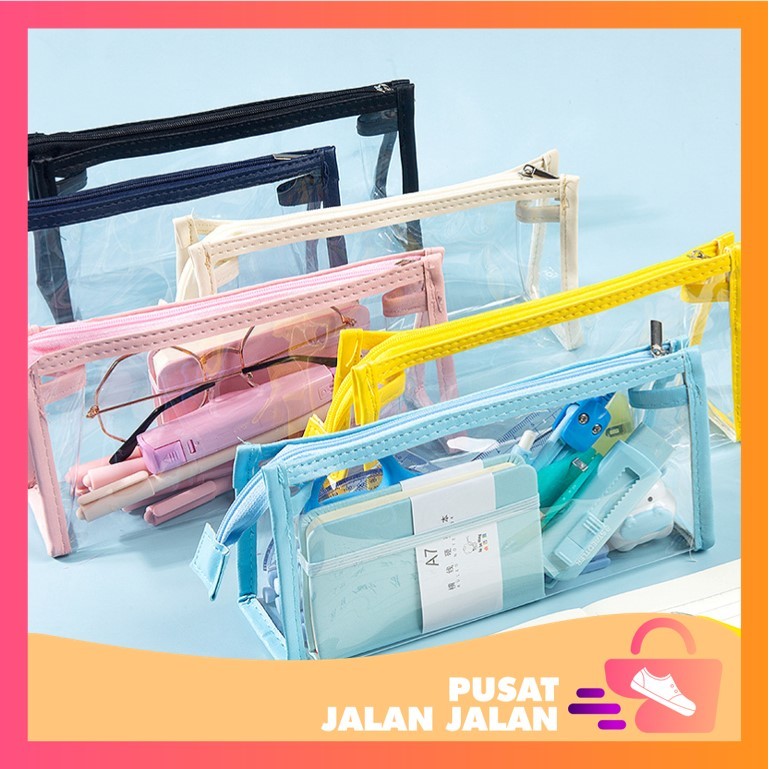 

PJJ - S5993 Kotak Pensil Bening / Kotak Pensil Kapasitas Besar Multifungsi / Pencil Case Bening / Pencil Case Kapasitas Besar