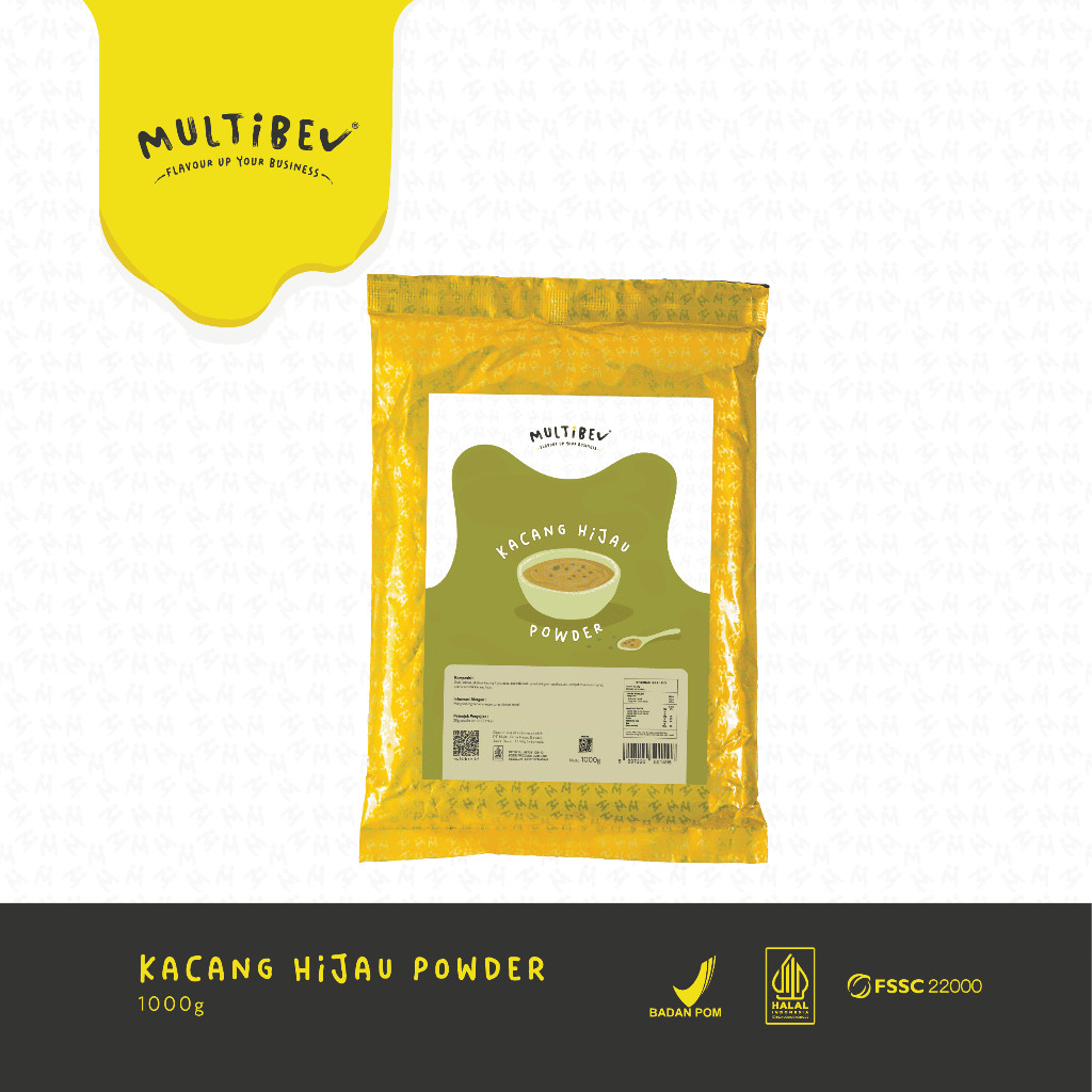 

Multibev Bubuk Kacang Hijau, Sirup/Bubuk Halal Minuman Kekinian Kafe dan Restoran