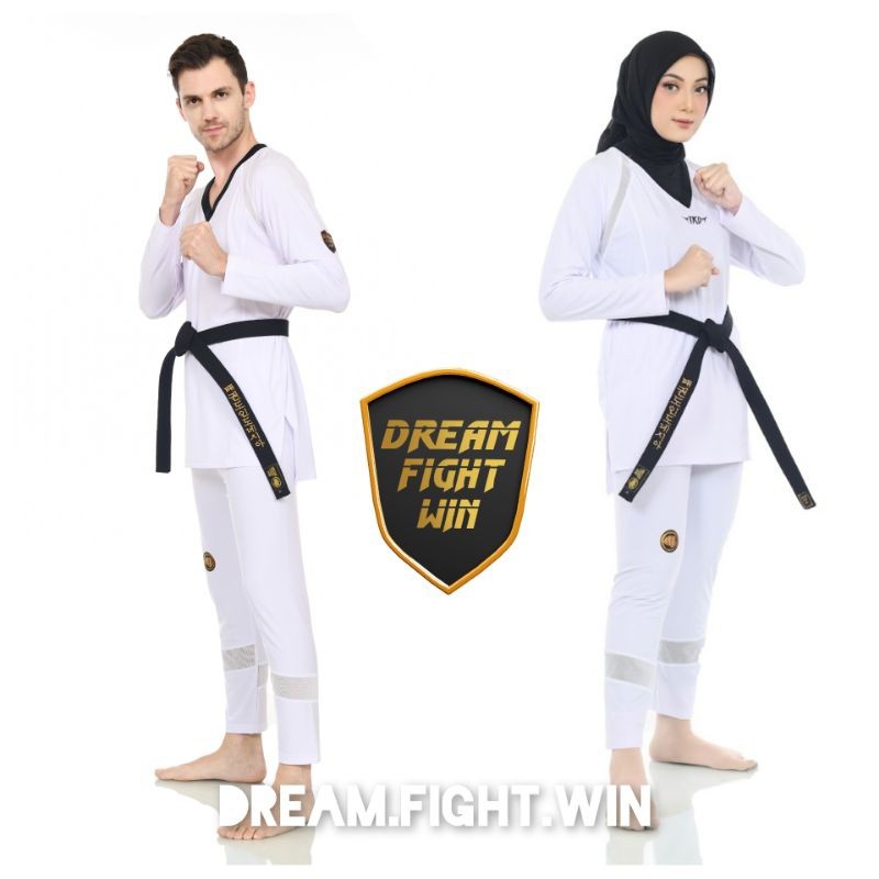 DOBOK TAEKWONDO OLYMPIC COMPETITION SLIMFIT MERK DREAMFIGHTWINCO