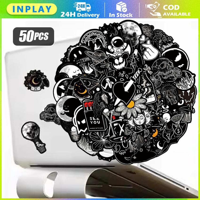

Stiker BNW Aesthetic Vinyl 50PCS / Desain Hypebeast Hitam Putih untuk Dekorasi Laptop, HP, Tumbler & Notebook