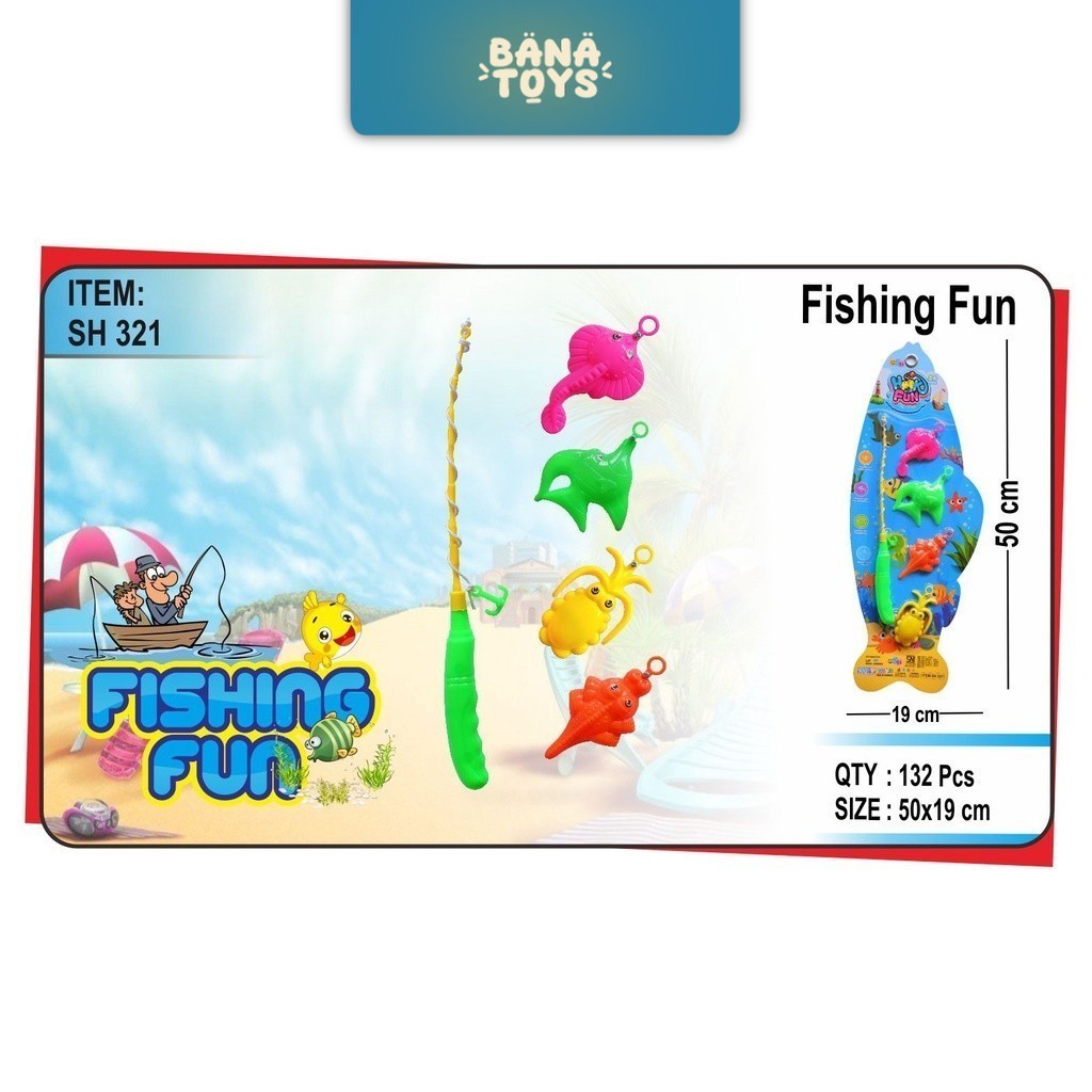 ( Bisa Cod ) Mainan Pancingan Magnet SH 324 Kantong Dan SH 321 Set - Fishing Game SNI MURAH