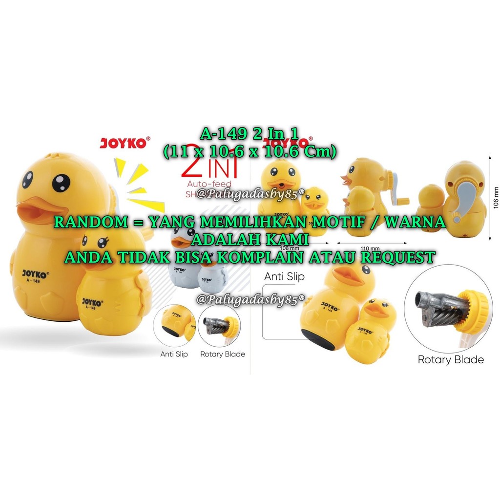 

(1 Biji) GROSIR Rautan Meja Putar JOYKO A-149 2 In 1 / Rautan Serutan Putar Joyko A-149 (1 Biji)