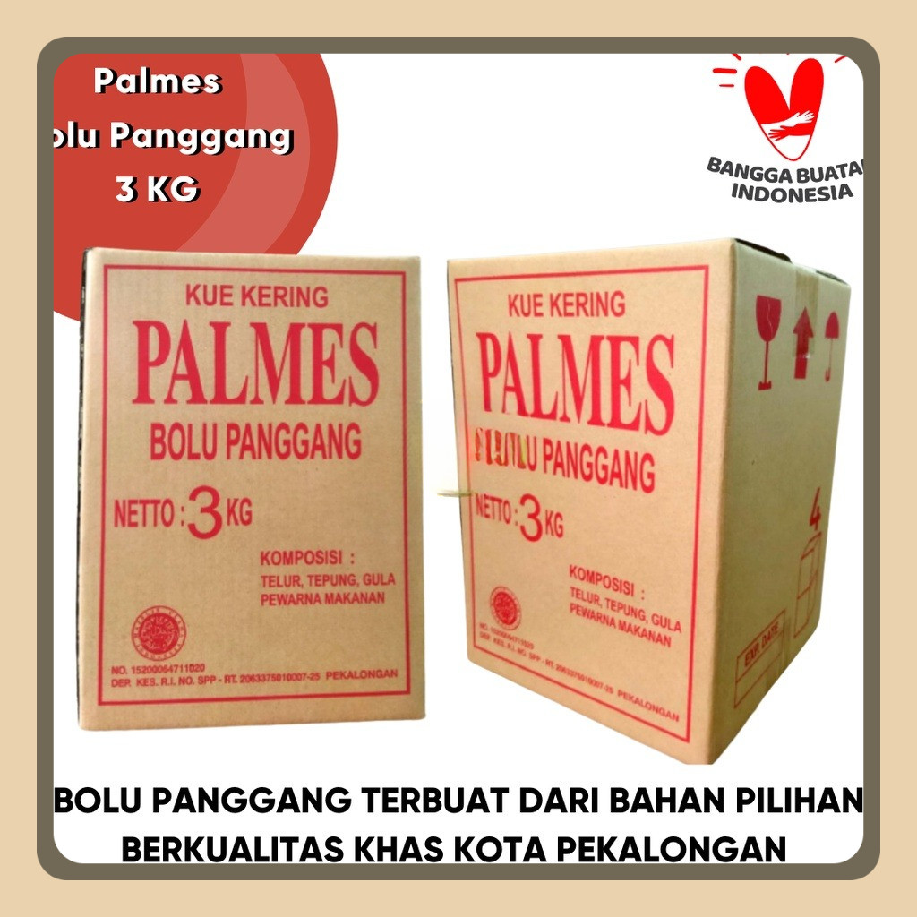 

GROSIR Bolu Panggang Kering PALMES 3000 Gr Gram / 3 KG Kilogram Polos Biskuit Jadul Jadoel Manis Asin Gurih Renyah Cemilan Makanan Ringan Snack Tradisional Oleh Oleh Khas Pekalongan Murah Berkualitas Premium | DUS