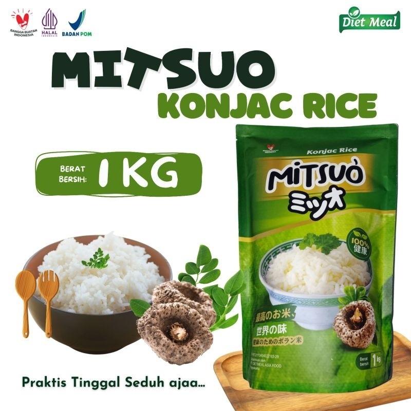 

Beras shirataki Porang MITSUO instan seduh 1 KG