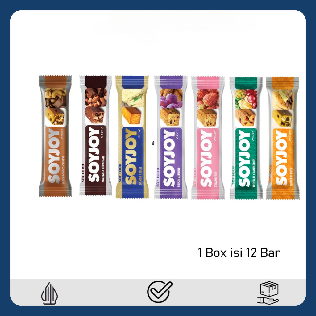 

Soyjoy - Snack Bar - Soy Food Solution - 1 Box isi 12 Bar
