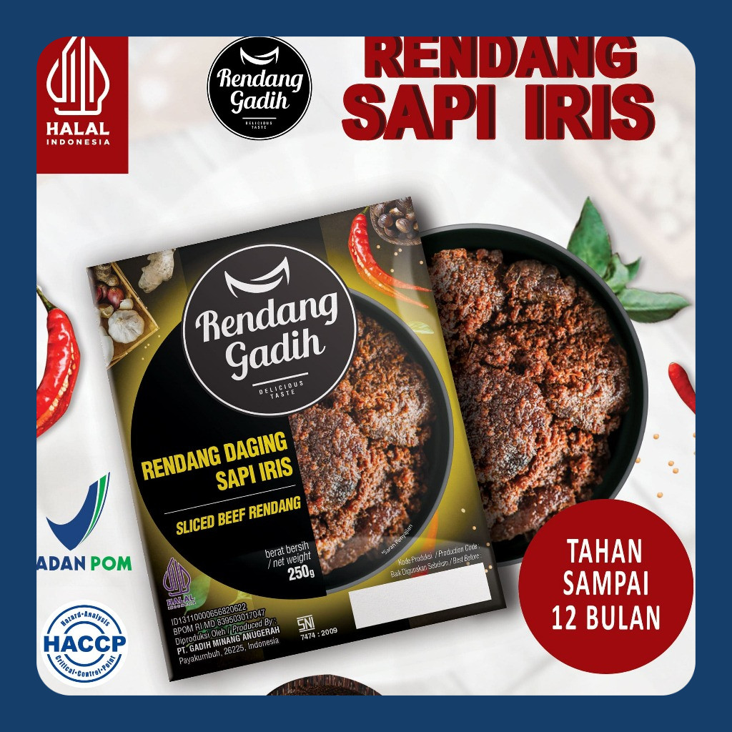 

Rendang Gadih - Rendang Daging Sapi Iris 250 g