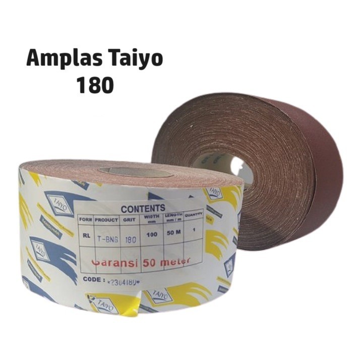 Amplas Roll Meteran Taiyo Medium 180 High Quality - 1 Meter (TK)