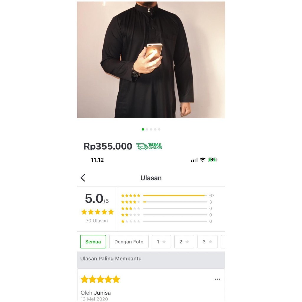 Gamis Jubah Pria - Jubah Al Haramain - Jubah Saudi Woll Wol