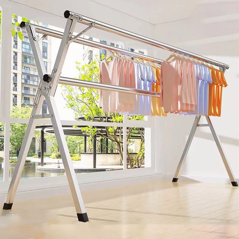 【OKEEY MEDAN 】Jemuran Baju Stainless Steel 240cm - Jemuran Pakaian Lipat Anti Karat Kuat & Mudah Dib