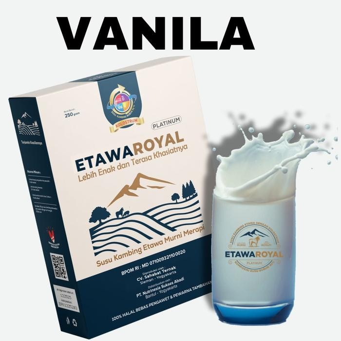 

[[PROMO]] Susu Kambing Etawa ETAWAROYAL Platinum - Untuk Sesak Nafas dan Nyeri Dada - Kemasan 250gr paket 4 Box - VANILA