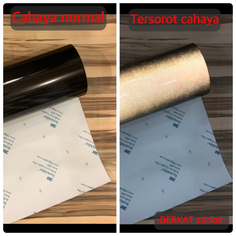 3M Scotchlite 680-85 BLACK REFLECTIVE skotlet hitam reflektif 60x100