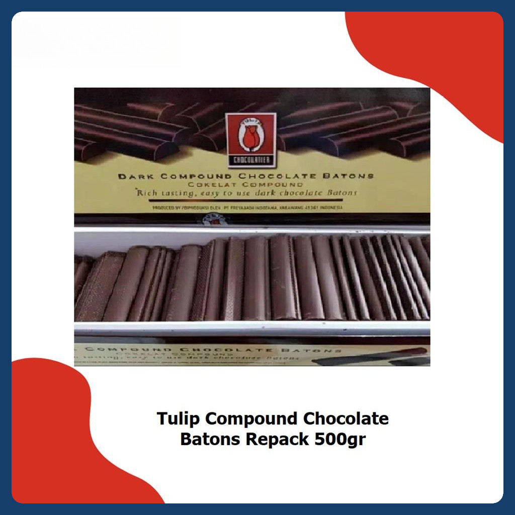 

TULIP COMPOUND CHOCOLATE STICK BATONS / STIK COKELAT REPACK 500 GR