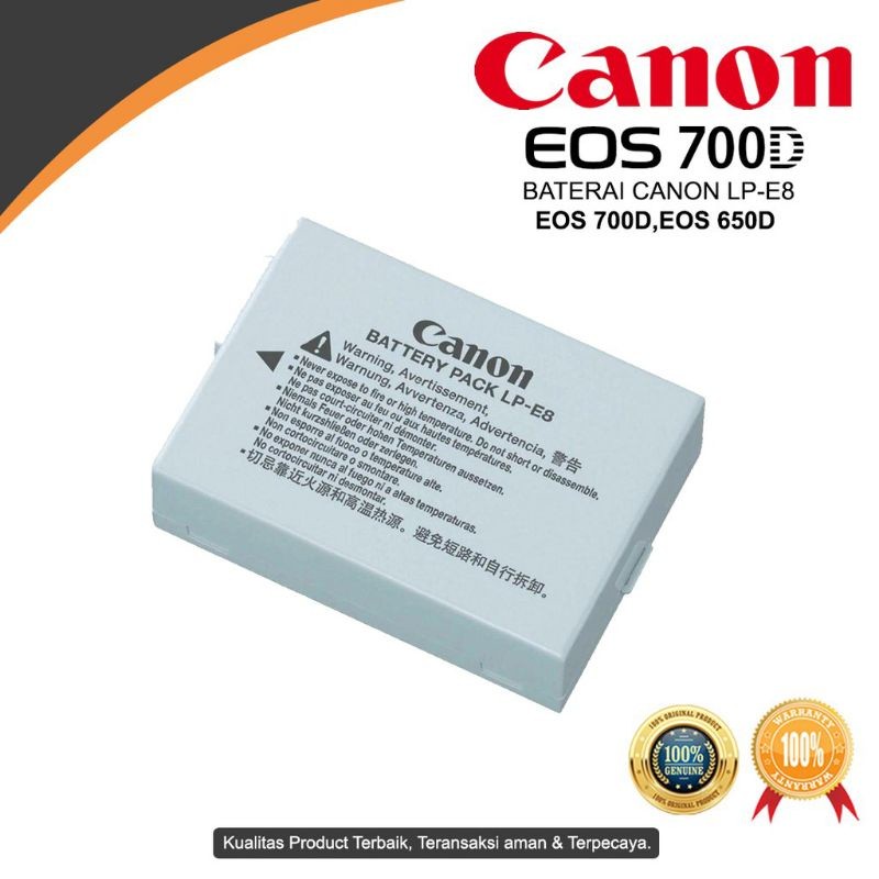 PROMO BATTERY LP-E8 CANON 700D 600D 550D BATRE CANON 700D MURAH