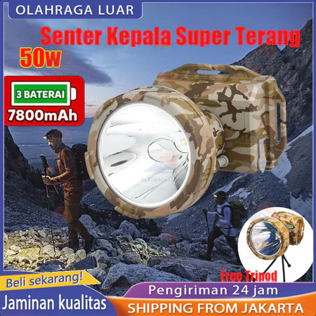 30 WATT / QLED LED T6 / Super Terang / Murah Senter Kepala / Sintar Dony Kepala / Anti Air / Berburu